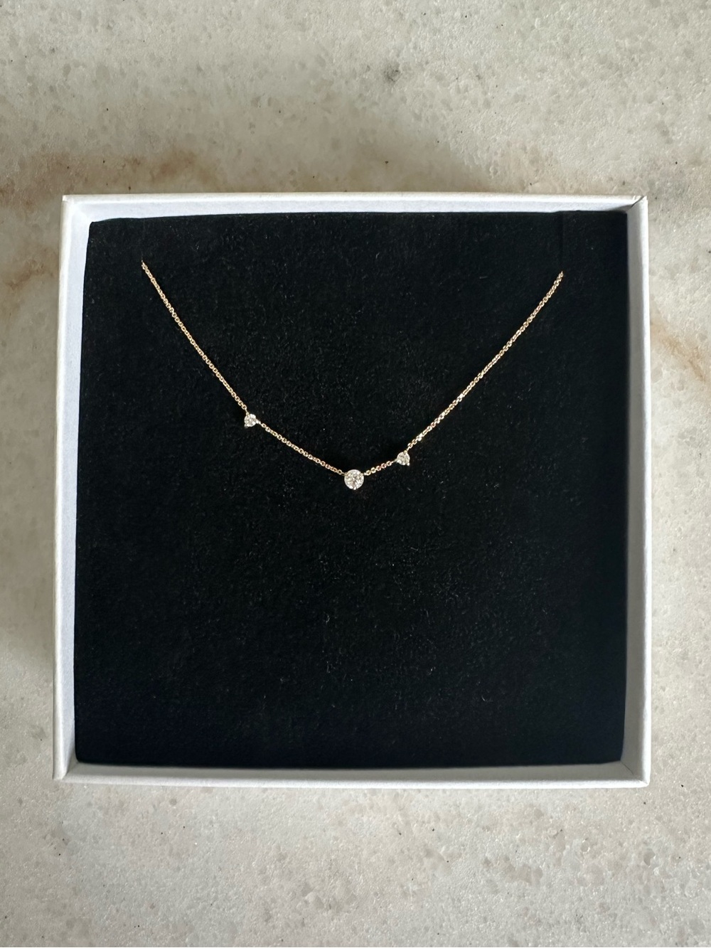 WWAKE Diamond Three Step Necklace